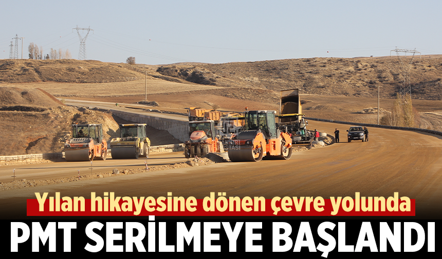 Çankırı'da yılan hikayesine dönen çevre yolunda PMT serilmesine başlandı