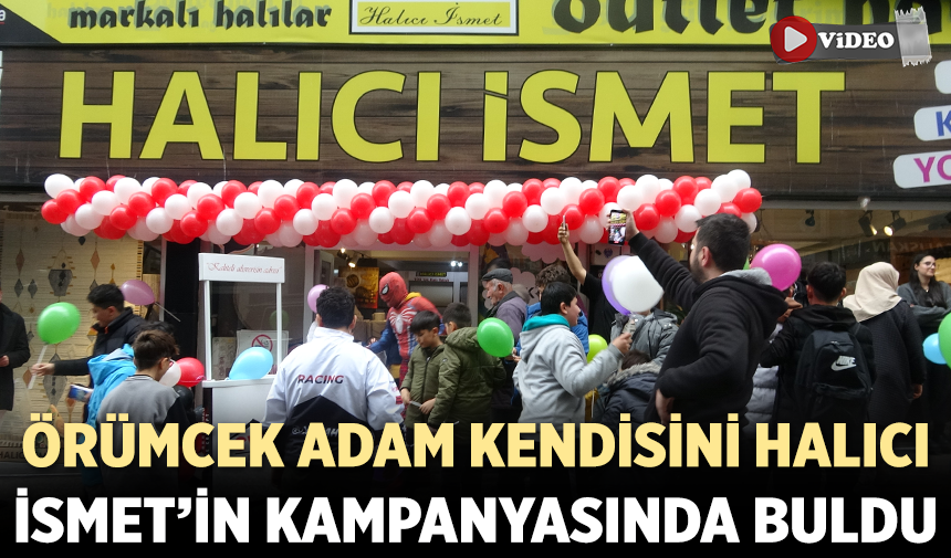 Türkiye’yi gezen örümcek adam halının içinden çıktı