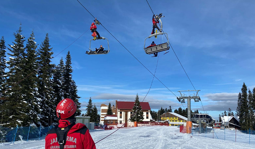 Ilgaz Dağında JAK Timleri tatbikat gerçekleştirdi