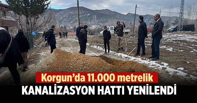 Korgun’da 11.000 metrelik kanalizasyon hattı yenilendi