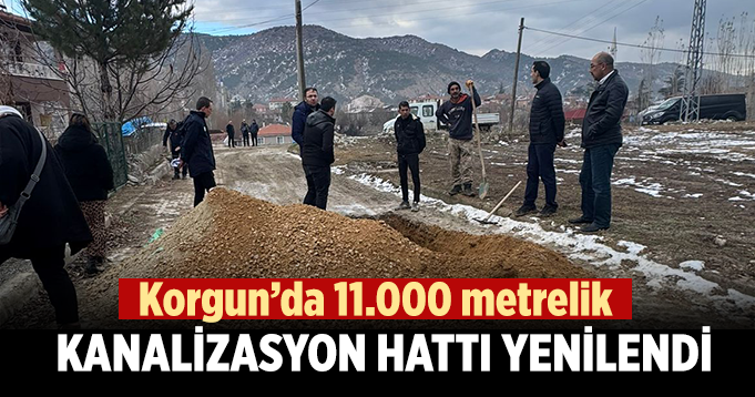 Korgun’da 11.000 metrelik kanalizasyon hattı yenilendi