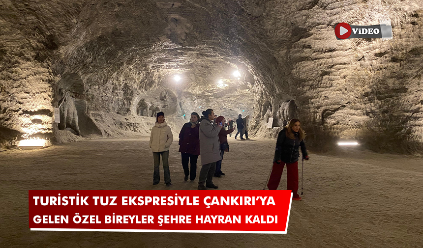 Trenle Çankırı’ya gelen özel bireyler şehre hayran kaldı