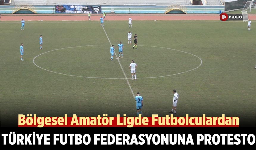 Çankırı’da futbolcular TFF’yi protesto etti