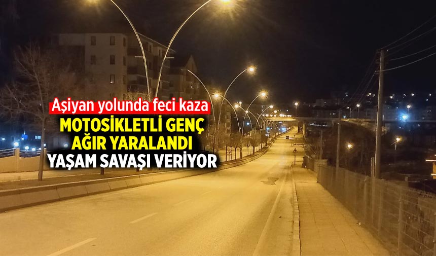 Motosikletli genç feci kazada ağır yaralandı! Yaşam savaşı veriyor