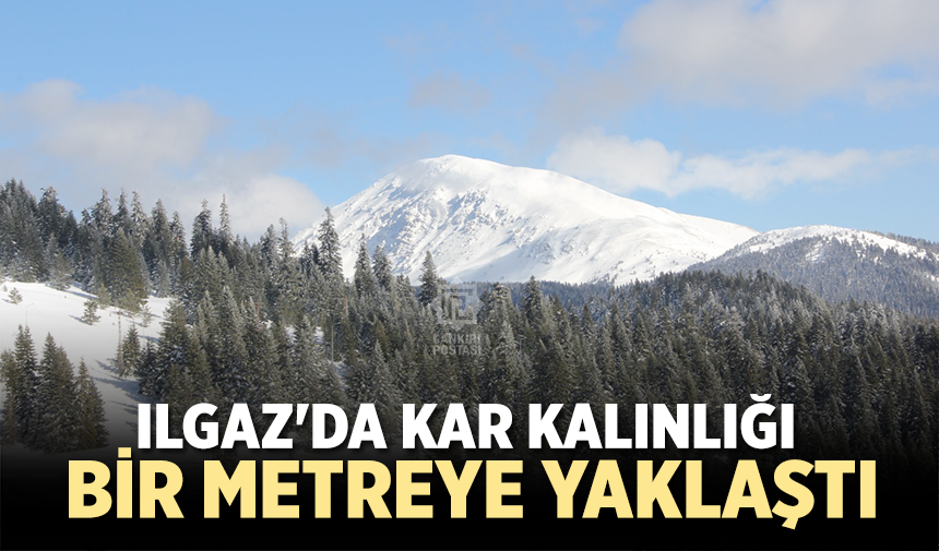 Ilgaz'da kar kalınlığı  bir metreye yaklaştı