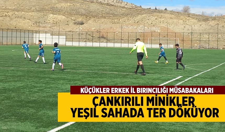 Çankırılı minikler yeşil sahada ter döküyor