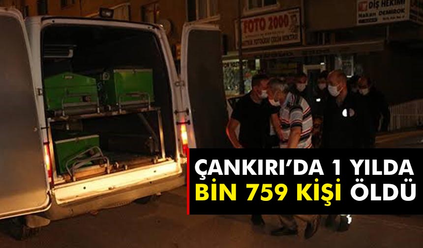 Çankırı’da 1 yılda bin 759 kişi öldü