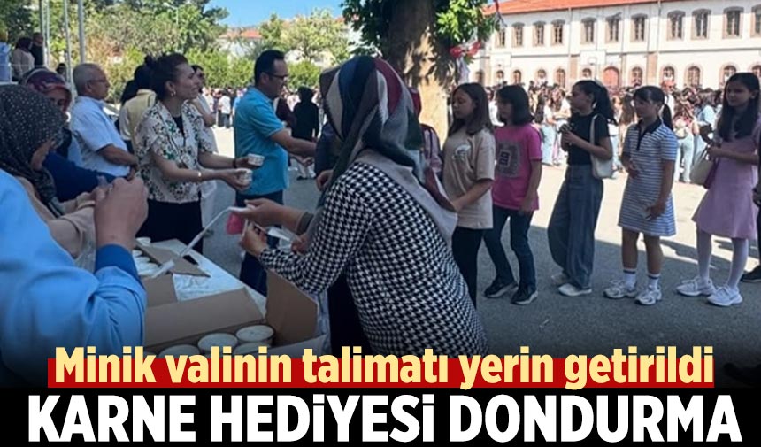 Çankırı’da karne hediyesi dondurma! Minik valinin talimatı yerine getirildi