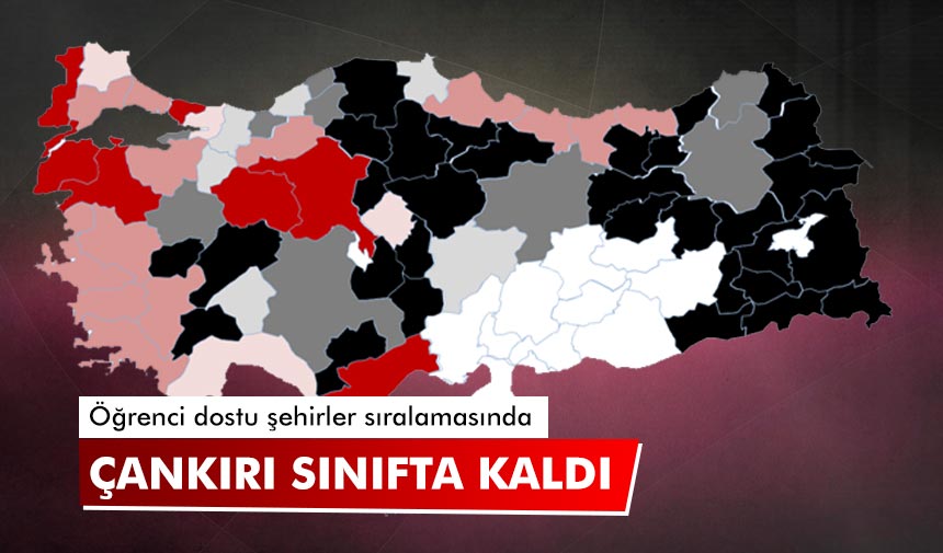 Çankırı öğrenci dostu şehirler sıralamasında sınıfta kaldı