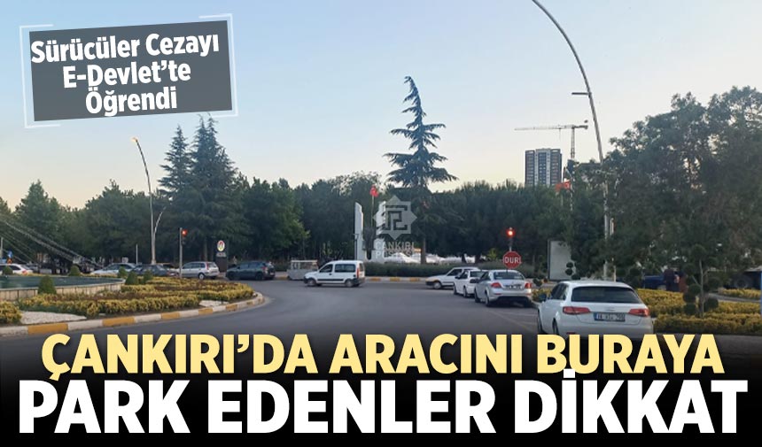 Çankırı’da aracını buraya park edenler yandı