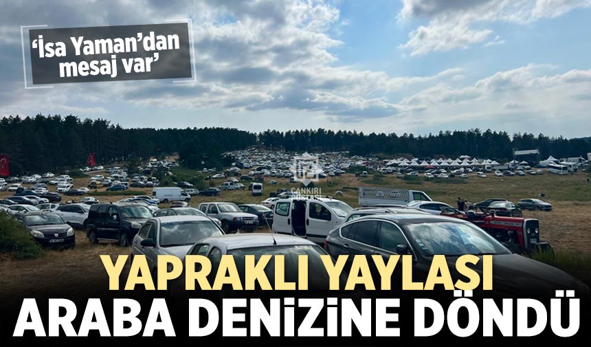 Yapraklı yaylası araba denizine döndü