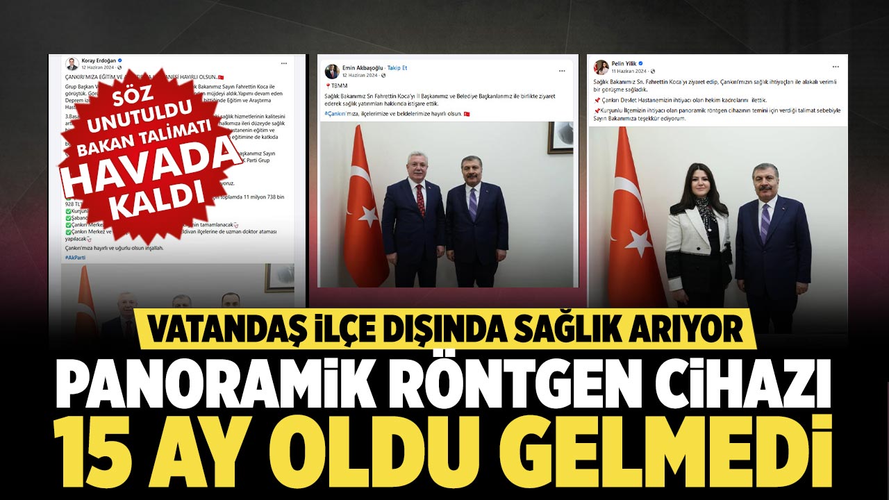 Kurşunlu’nun Panoramik Röntgen Cihazı 15 Ay oldu gelmedi