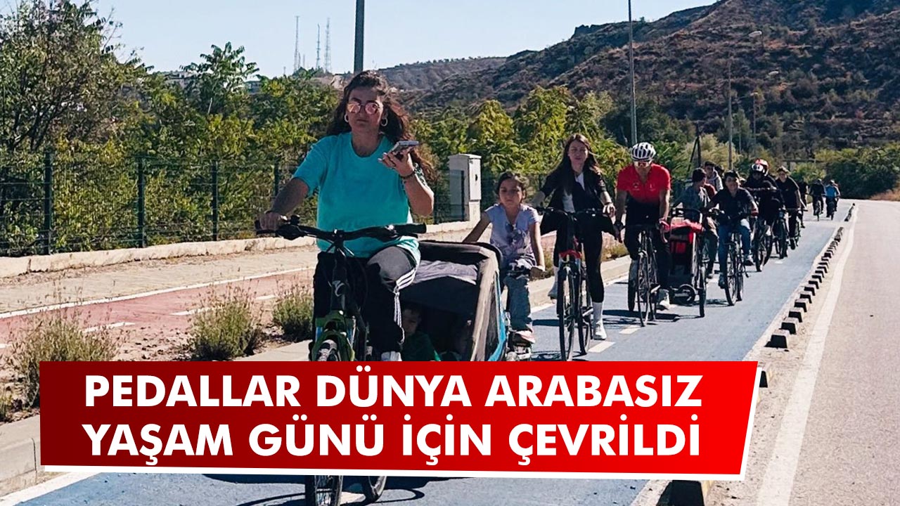 Çankırı’da pedallar Dünya Arabasız Yaşam Günü için çevrildi