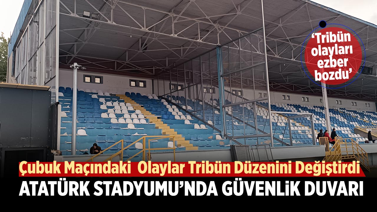 Çankırı Atatürk Stadyumu’nda misafir tribün kafese alındı