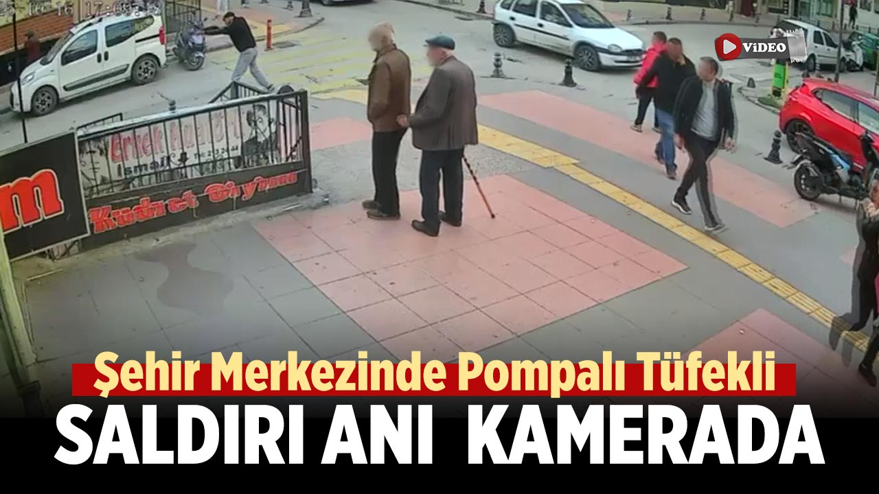 Çankırı'da pompalı tüfekle saldırı anı kamerada