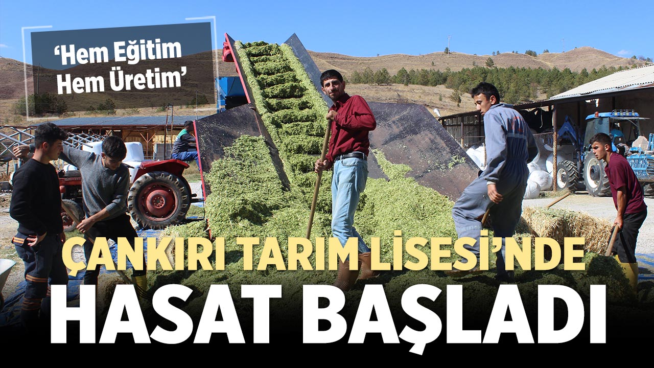 Çankırı Şehit Mehmet Ata Tarım Lisesi’nde hasat sevinci