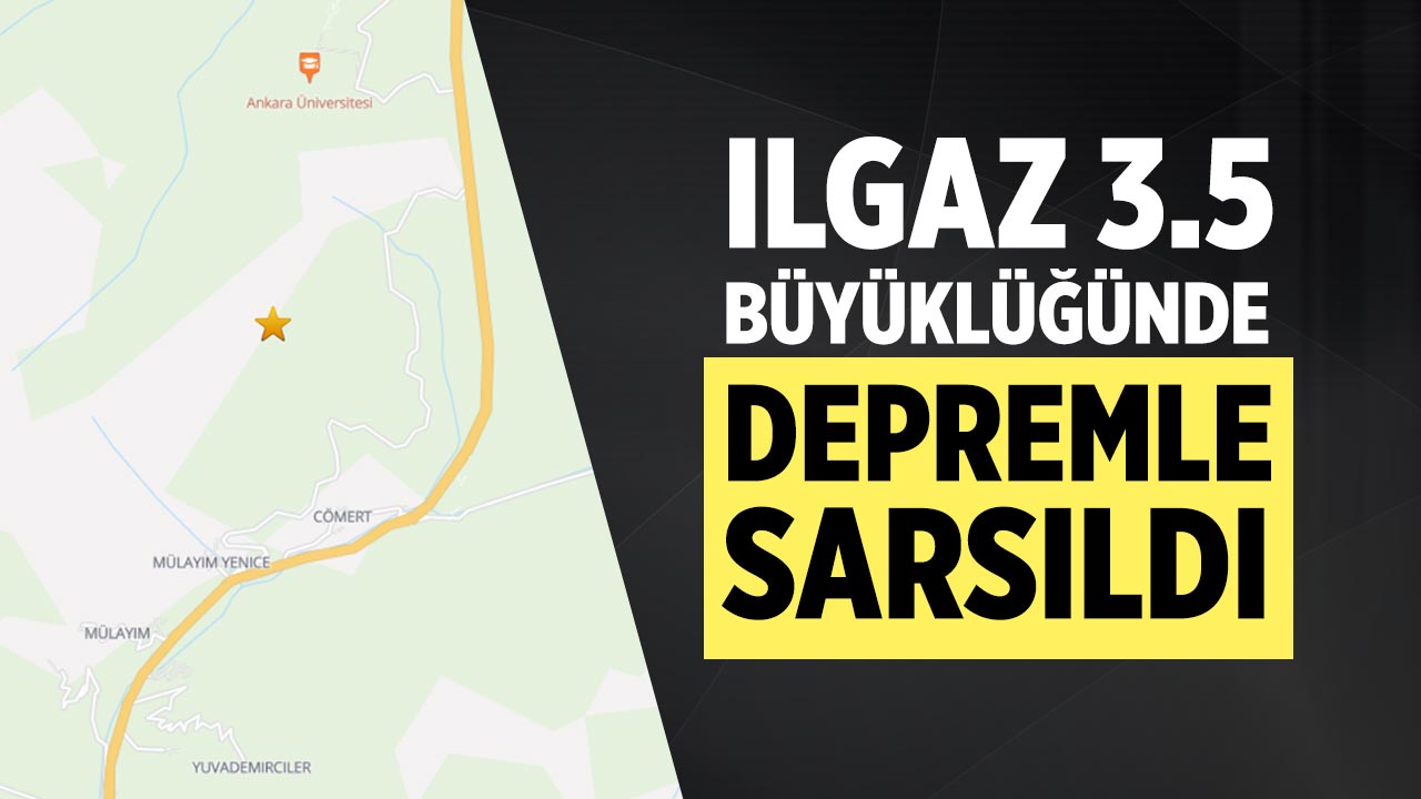 Çankırı Ilgaz'da 3.5 Büyüklüğünde Deprem