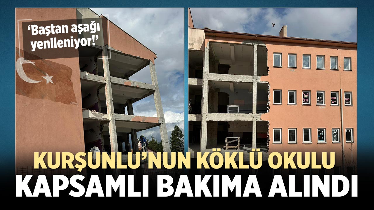Kurşunlu’nun köklü okulu geniş kapsamlı bakıma alındı