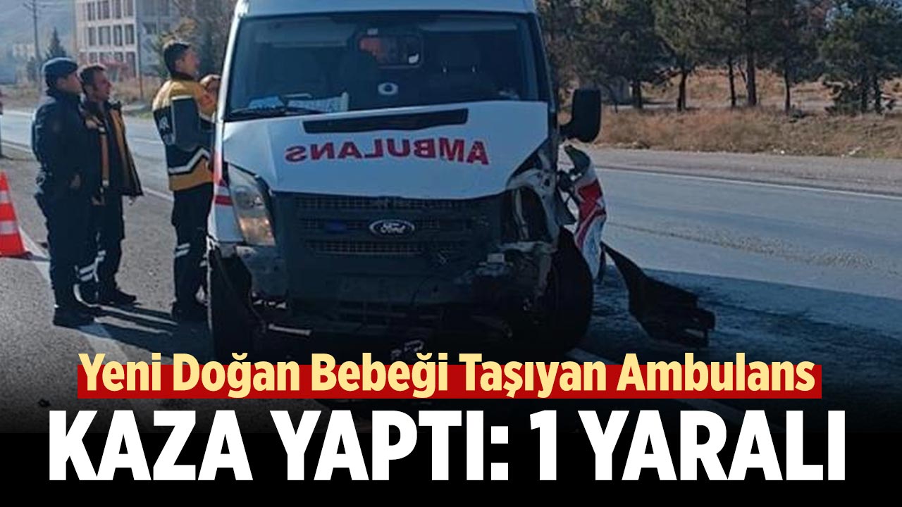 Çankırı’da ambulansla otomobil çarpıştı: 1 yaralı