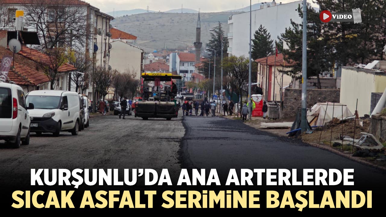 Kurşunlu’da ana arterlerde sıcak asfalt serimine başlandı