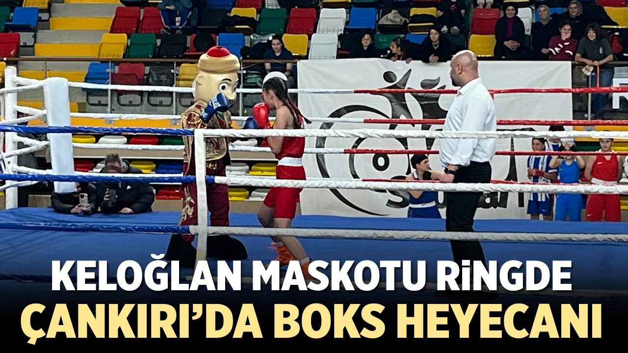 Keloğlan Maskotu Ringde, Çankırı’da Boks Heyecanı