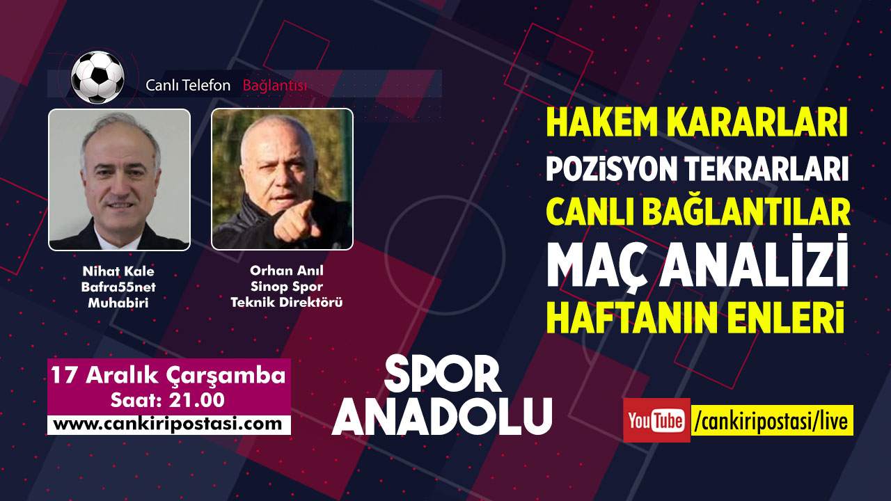 Çankırı FK Analizi, Canlı Bağlantılar ve Haftanın Enleri Spor Anadolu’da...