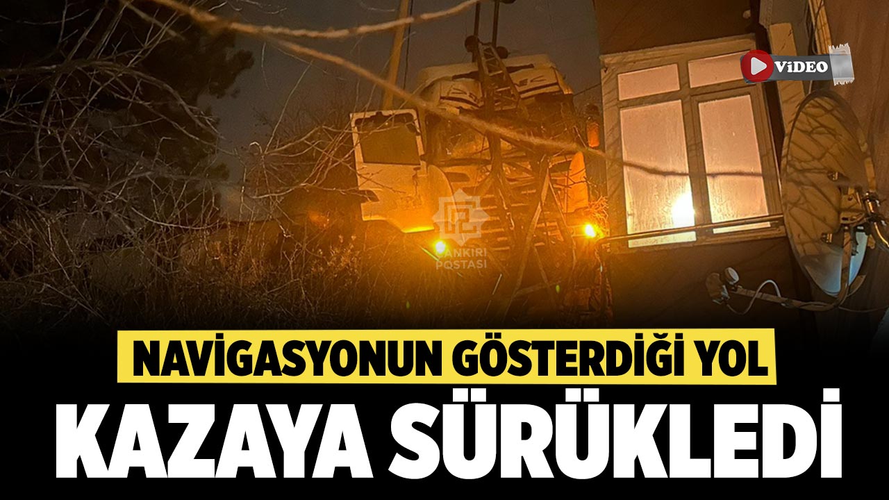 Çankırı'da Navigasyonun Gösterdiği Yol Kazaya Sürükledi