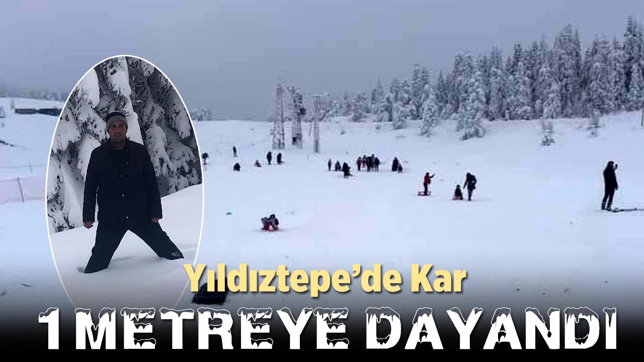 Yıldıztepe’de Kar 1 Metreye Dayandı
