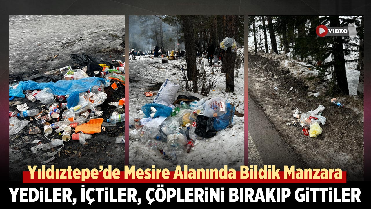 Yıldıztepe’de Mesire Alanında Bildik Manzara: Yediler, İçtiler, Çöplerini Bırakıp Gittiler