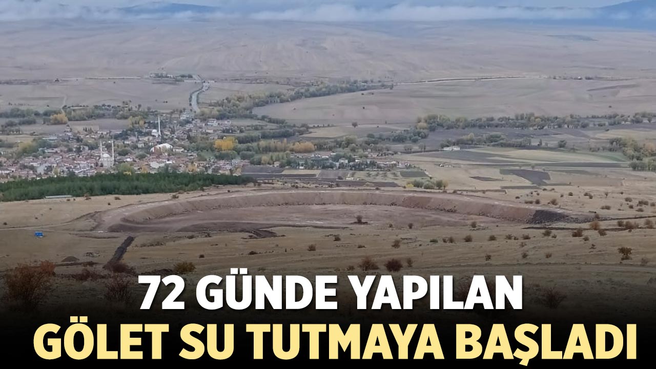 Çankırı’da 72 günde yapılan gölet su tutmaya başladı