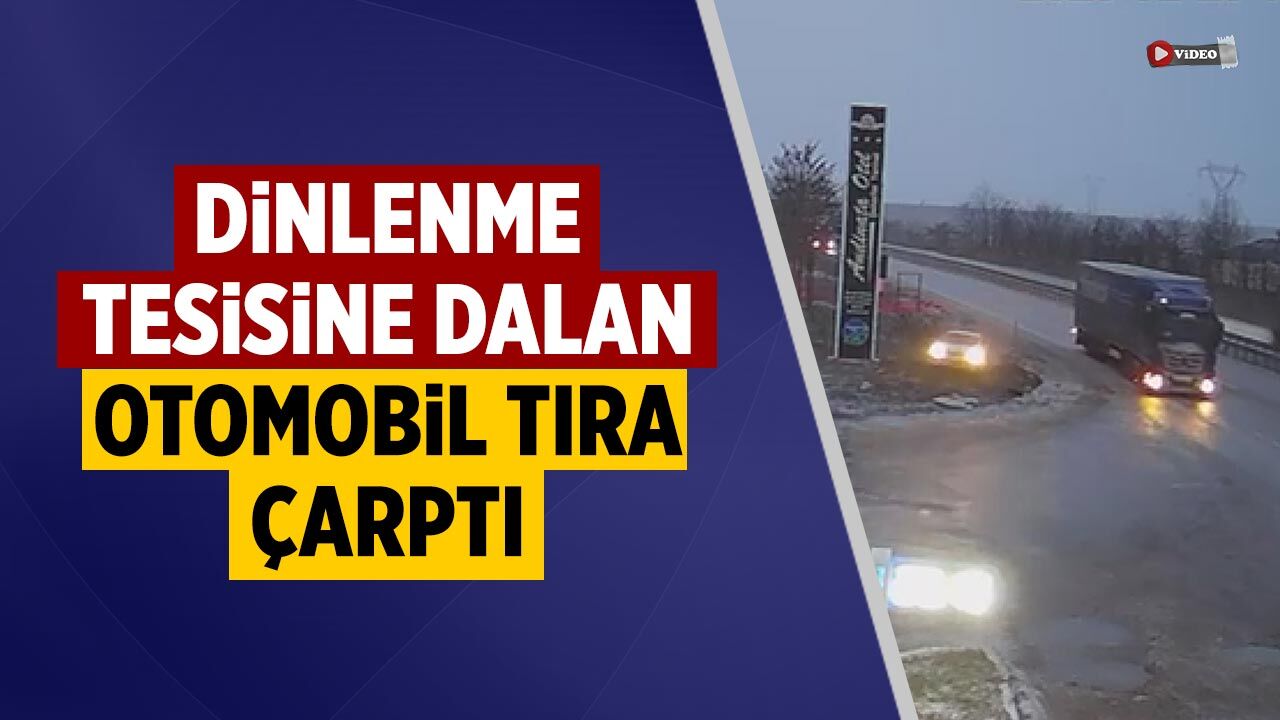 Çankırı’da dinlenme tesisine dalan otomobil park halindeki tıra çarptı