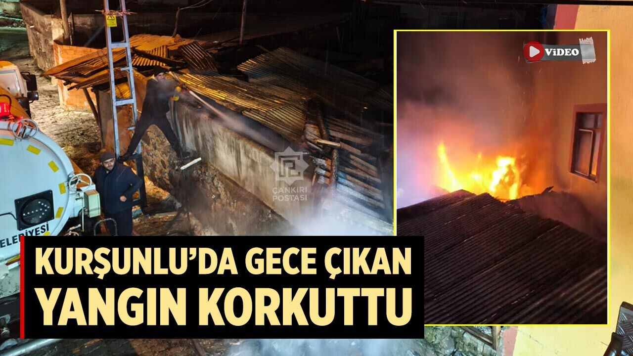 Kurşunlu’da Gece Çıkan Yangın Korkuttu