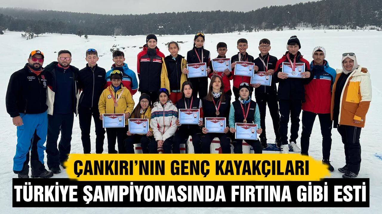 Çankırı’nın Genç Kayakçıları Türkiye Şampiyonasında Fırtına Gibi Esti