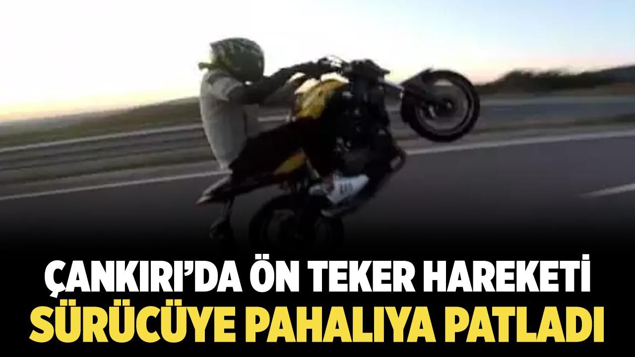 Çankırı’da Ön Teker Hareketi Sürücüye Pahalıya Patladı