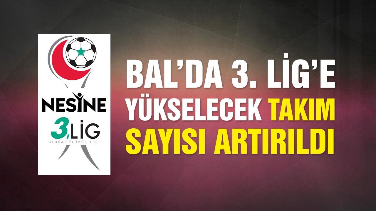 BAL’da 3. Lig’e yükselecek takım sayısı artırıldı