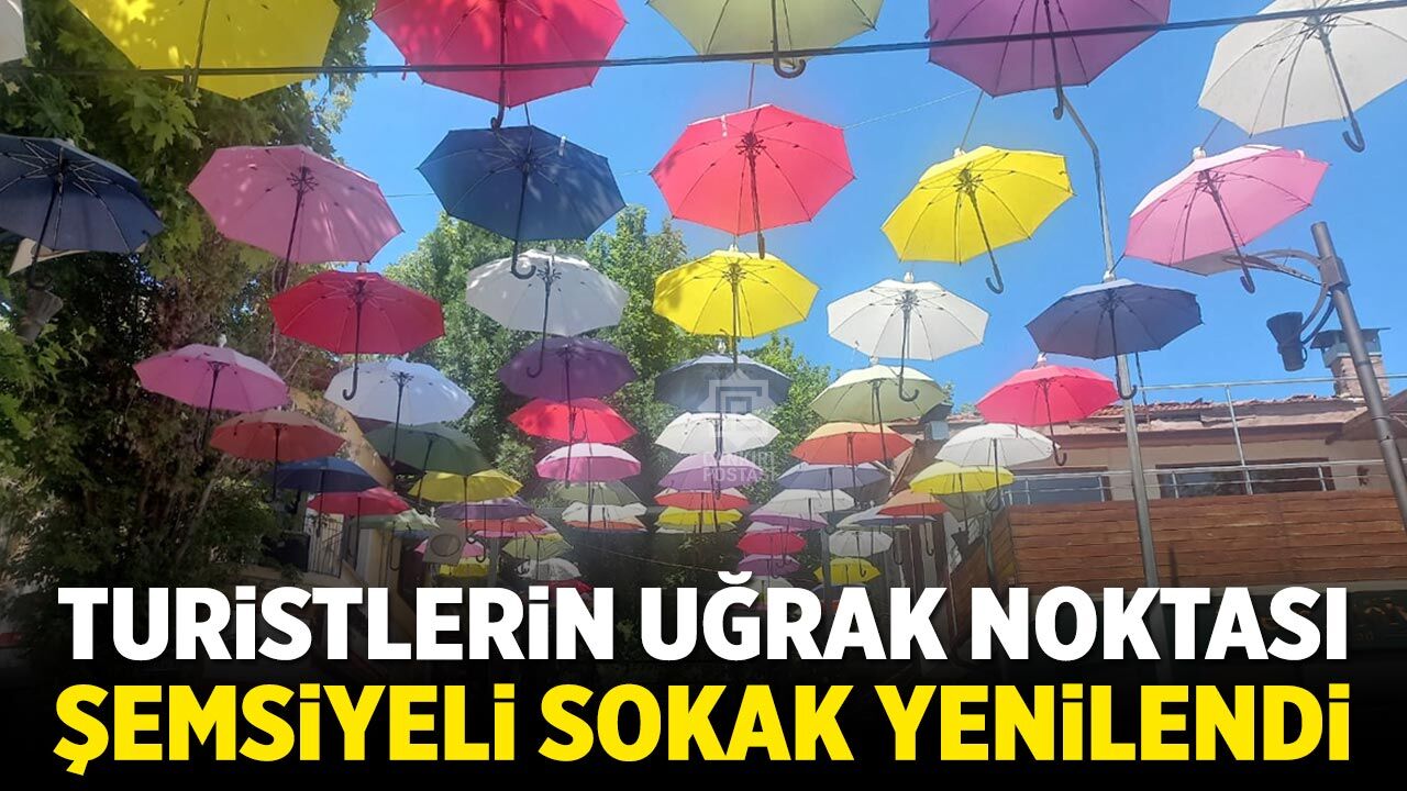 Çankırı’nın simgesi Şemsiyeli Sokak yeniden renklendi