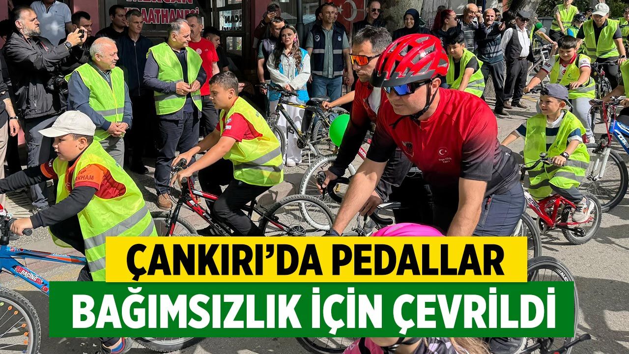 Çankırı’da pedallar bağımsızlık için çevrildi