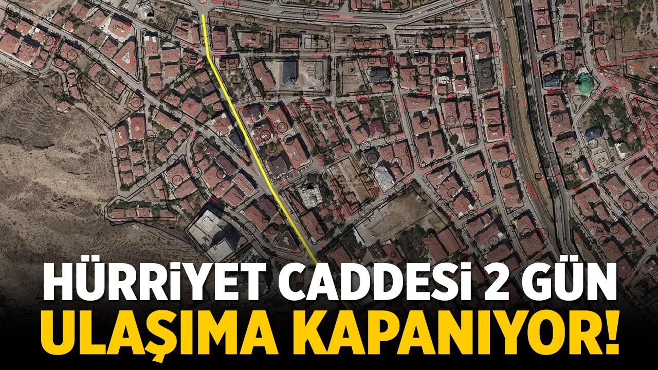 Çankırı'da Hürriyet Caddesi 2 gün ulaşıma kapanıyor!