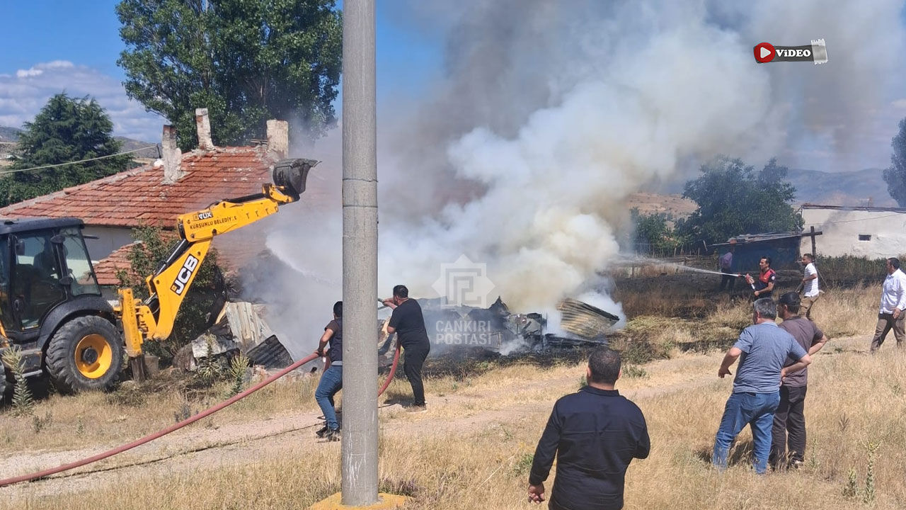 Kurşunlu’da bahçede yakılan ateş az daha evi kül ediyordu
