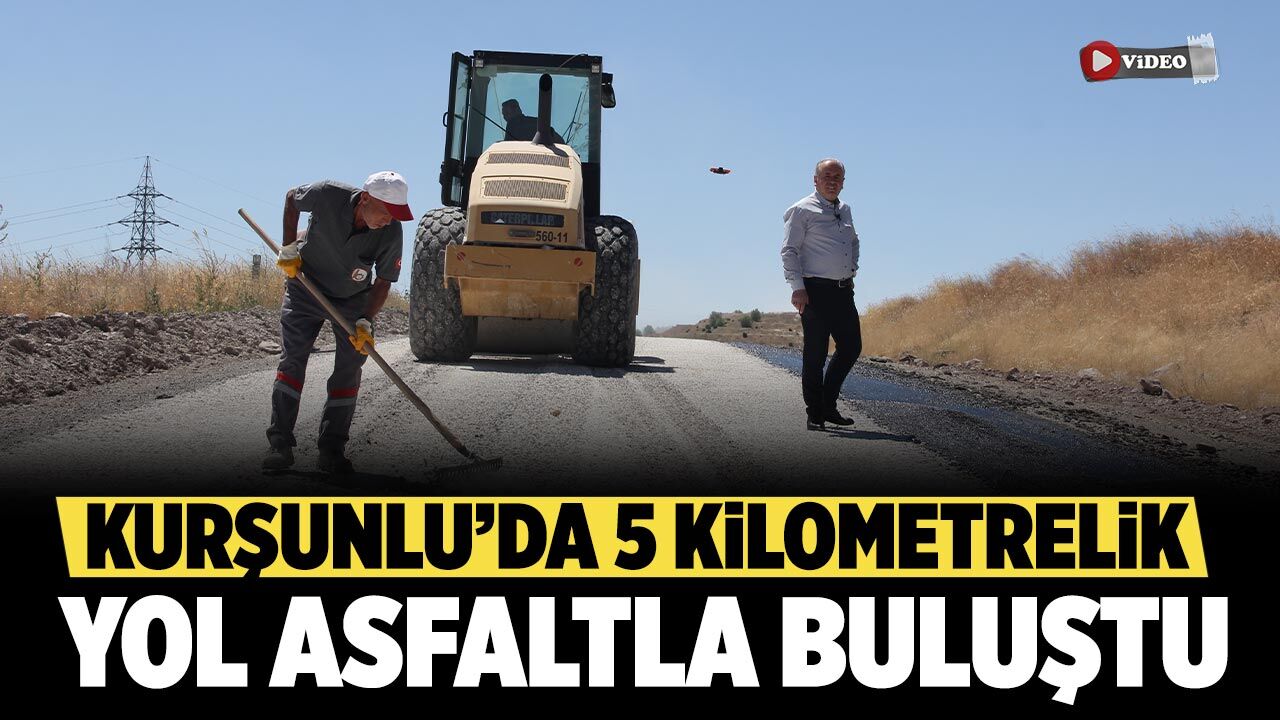 Kurşunlu’da 5 kilometrelik yol için asfalt seferberliği
