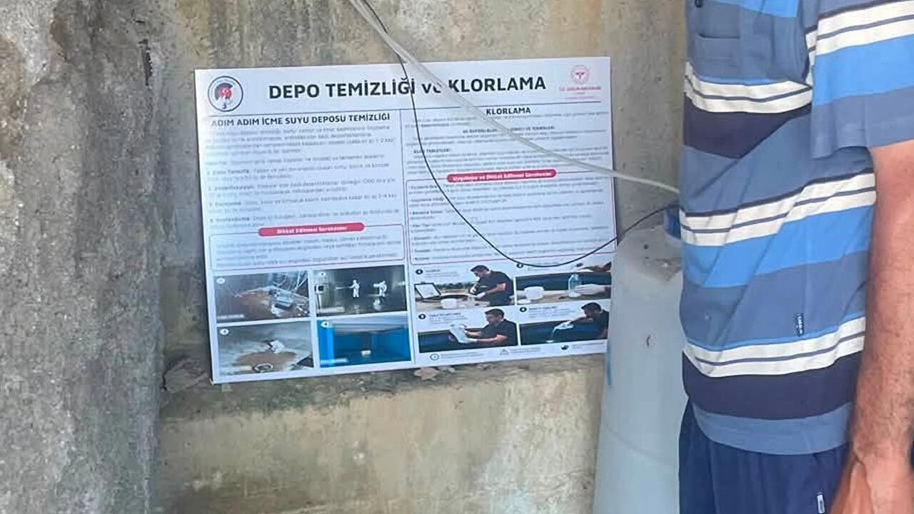Su Depolarina Temizleme Levhalari Yerlestirildi