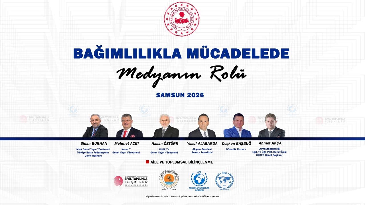 Bağımlılıkla mücadelede medyanın rolü Samsun’da masaya yatırılacak