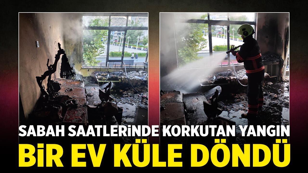 Çankırı'da sabah saatlerinde korkutan yangın! Ev alevlere teslim oldu