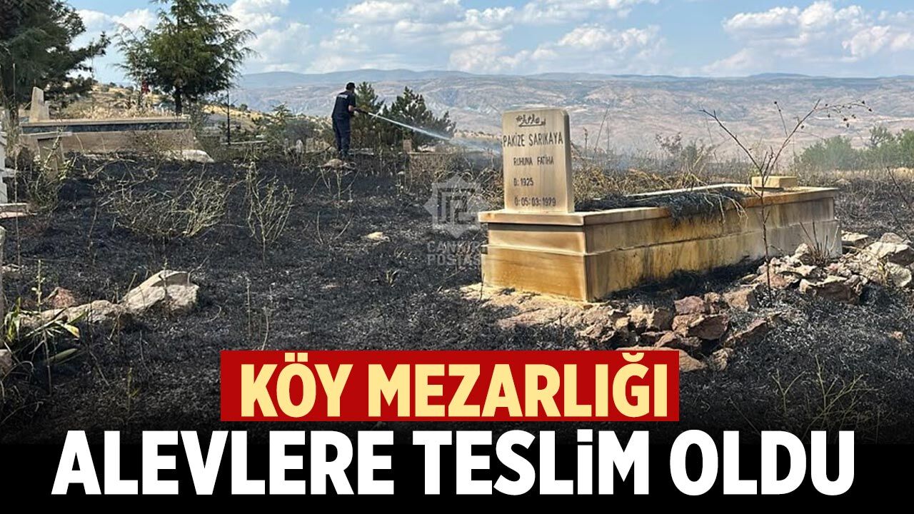 Çankırı'da köy mezarlığı alevlere teslim oldu
