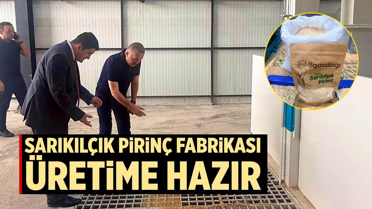 Ilgaz'da Sarıkılçık pirinç fabrikası üretime hazır