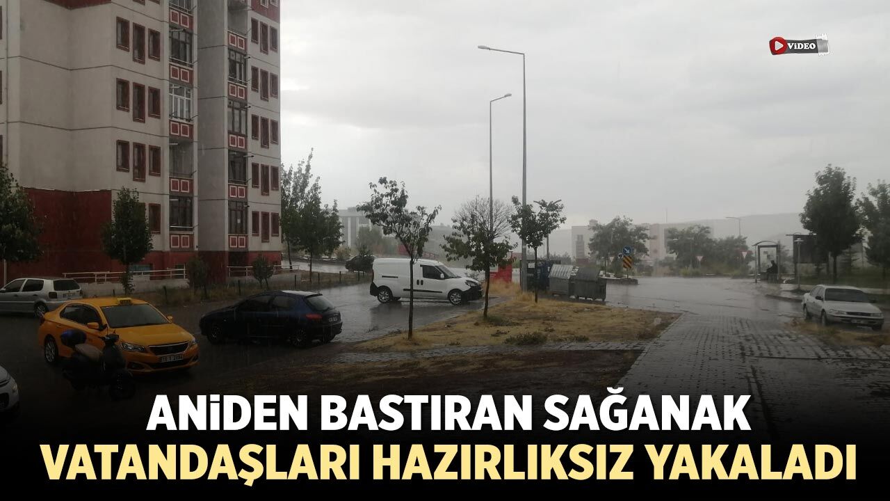 Kurşunlu’da aniden bastıran sağanak vatandaşları hazırlıksız yakaladı