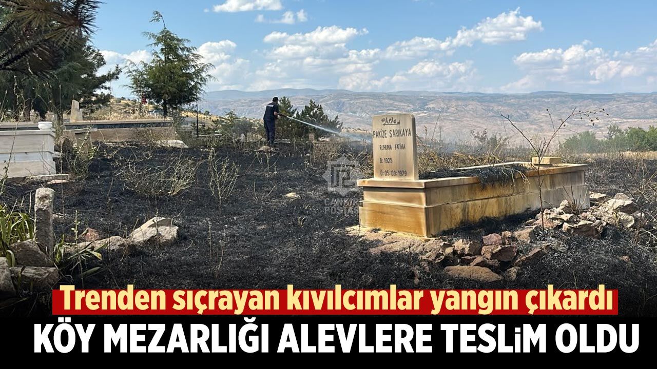 Çankırı'da köy mezarlığı alevlere teslim oldu