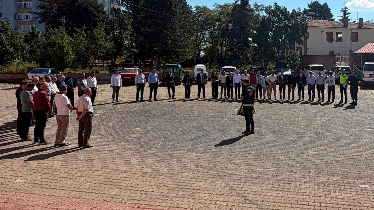 Yaprakli Muhtarlar Yangin Tatbikati