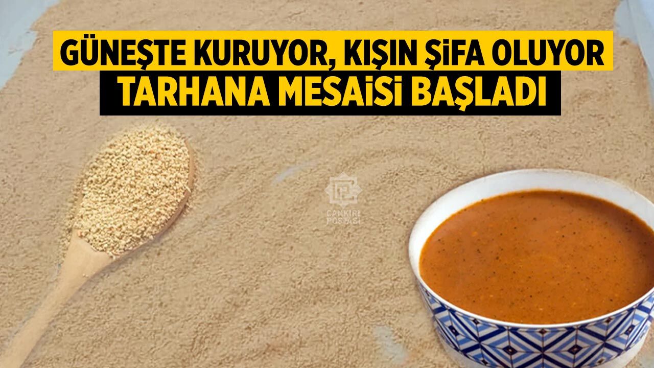 Güneşte kuruyor, kışın şifa oluyor: Çankırı’da tarhana mesaisi başladı