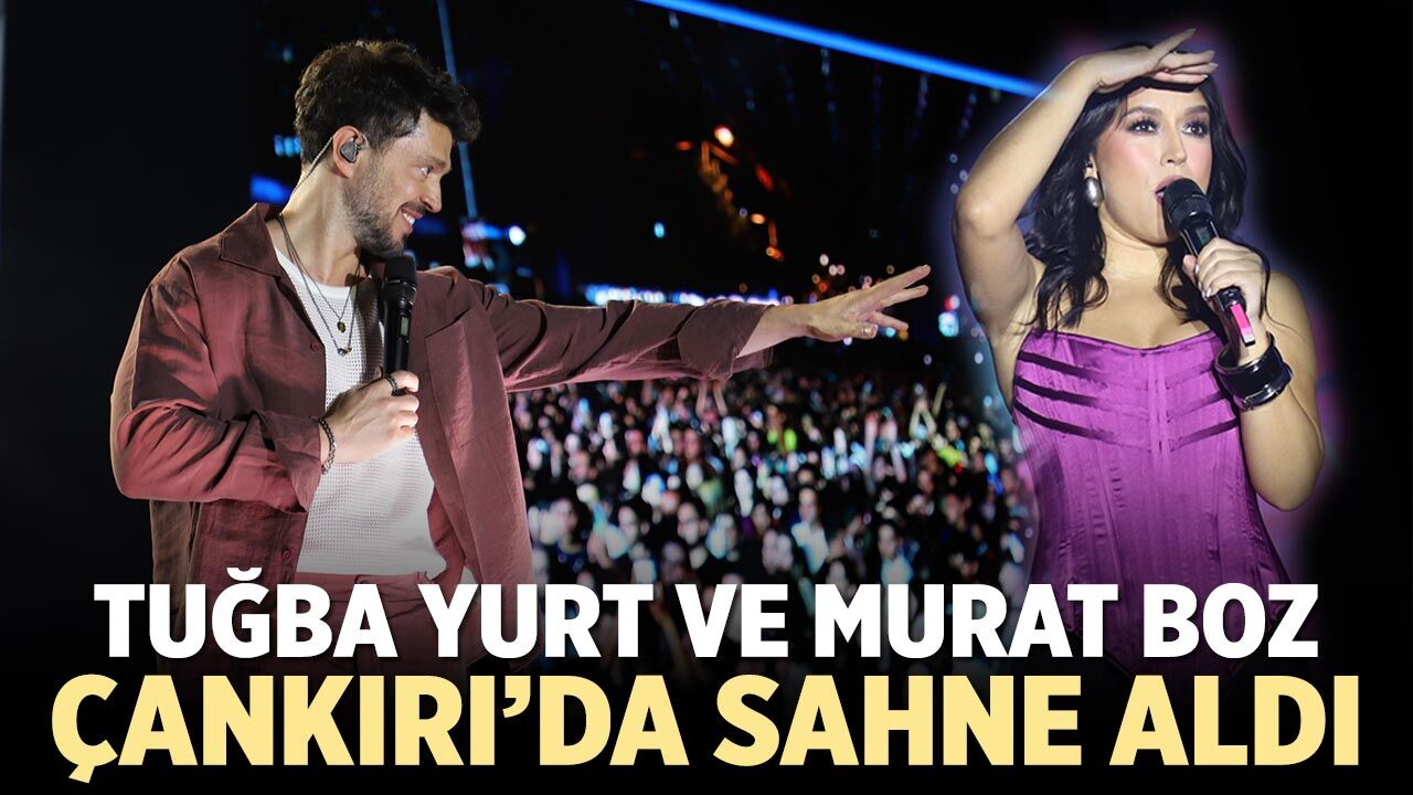 Sanatçı Tuğba Yurt ve Murat Boz hayranlarıyla Çankırı’da buluştu